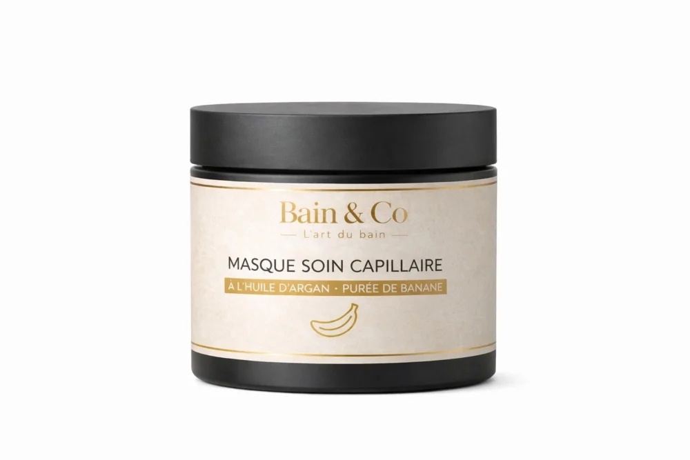 Masque soin capillaire à l’huile d’argan et banane Maroc