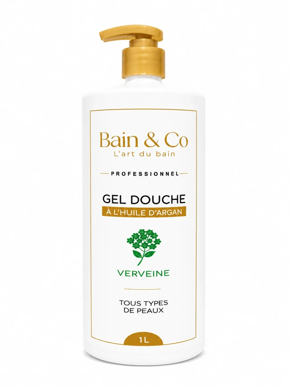 Gel Douche à l'huile d'argan - Verveine 1L